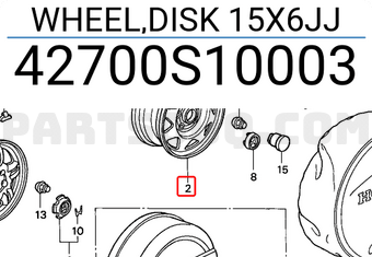 Honda 42700S10003 WHEEL,DISK 15X6JJ
