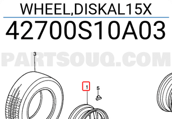 Honda 42700S10A03 WHEEL,DISKAL15X