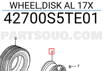 Honda 42700S5TE01 WHEEL,DISK AL 17X
