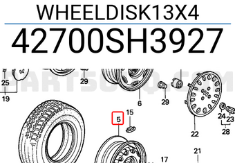 Honda 42700SH3927 WHEELDISK13X4