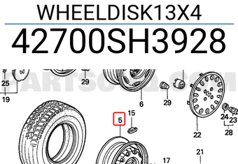 Honda 42700SH3928 WHEELDISK13X4