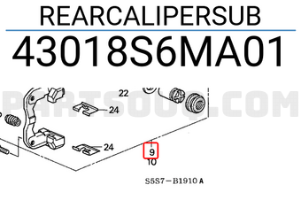 Honda 43018S6MA01 REARCALIPERSUB
