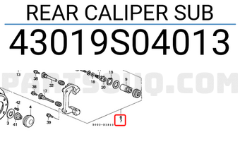 Honda 43019S04013 REAR CALIPER SUB