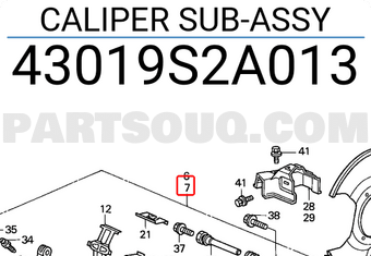 Honda 43019S2A013 CALIPER SUB-ASSY