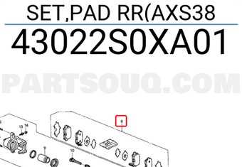 Honda 43022S0XA01 SET,PAD RR(AXS38