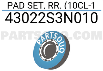Honda 43022S3N010 PAD SET, RR. (10CL-1