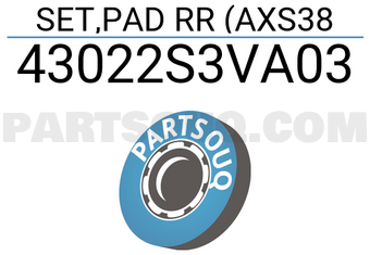 Honda 43022S3VA03 SET,PAD RR (AXS38
