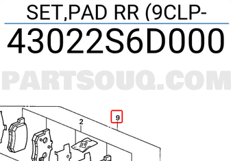 Honda 43022S6D000 SET,PAD RR (9CLP