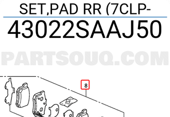 Honda 43022SAAJ50 SET,PAD RR (7CLP