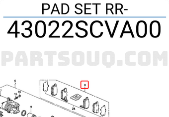 Honda 43022SCVA00 PAD SET RR