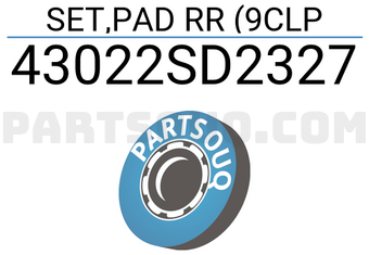 Honda 43022SD2327 SET,PAD RR (9CLP