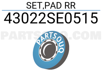 Honda 43022SE0515 SET,PAD RR