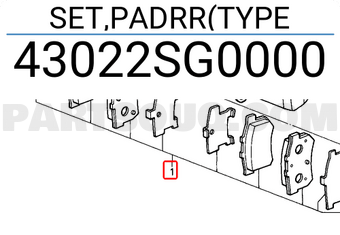 Honda 43022SG0000 SET,PADRR(TYPE