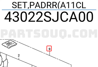 Honda 43022SJCA00 SET,PADRR(A11CL