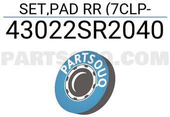 Honda 43022SR2040 SET,PAD RR (7CLP-