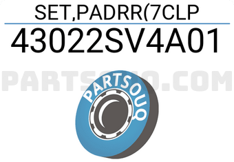 Honda 43022SV4A01 SET,PADRR(7CLP