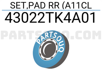 Honda 43022TK4A01 SET,PAD RR (A11CL