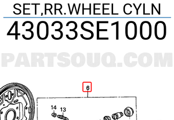Honda 43033SE1000 SET,RR.WHEEL CYLN