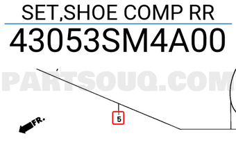 Honda 43053SM4A00 SET,SHOE COMP RR