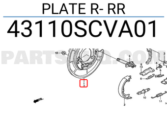 Honda 43110SCVA01 PLATE R- RR