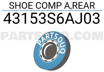 Honda 43153S6AJ03 SHOE COMP A,REAR