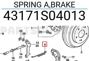 Honda 43171S04013 SPRING A,BRAKE