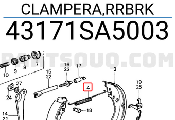 Honda 43171SA5003 CLAMPERA,RRBRK