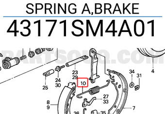 Honda 43171SM4A01 SPRING A,BRAKE
