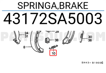 Honda 43172SA5003 SPRINGA,BRAKE