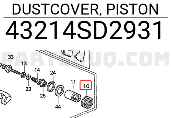 Honda 43214SD2931 DUSTCOVER, PISTON