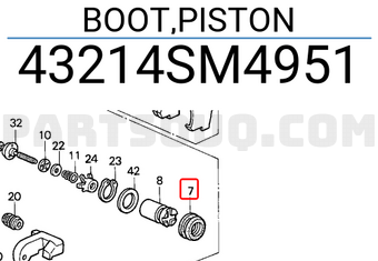 Honda 43214SM4951 BOOT,PISTON