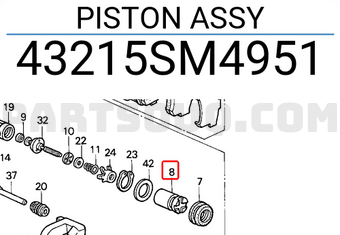 Honda 43215SM4951 PISTON ASSY