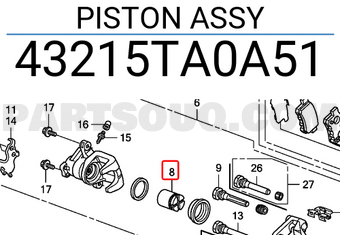 Honda 43215TA0A51 PISTON ASSY
