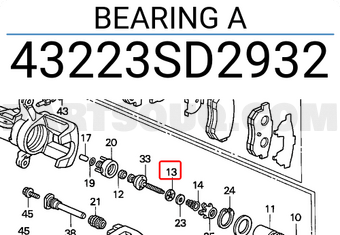Honda 43223SD2932 BEARING A