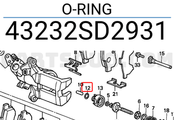 Honda 43232SD2931 O-RING