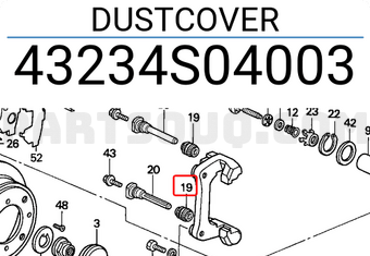 Honda 43234S04003 DUSTCOVER