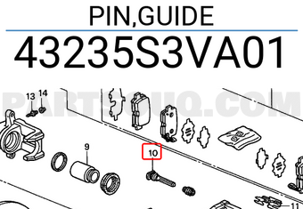 Honda 43235S3VA01 PIN,GUIDE