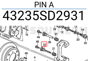 Honda 43235SD2931 PIN A