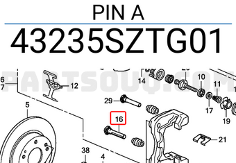 Honda 43235SZTG01 PIN A