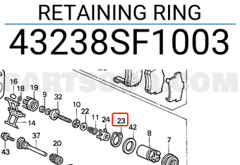 Honda 43238SF1003 RETAINING RING
