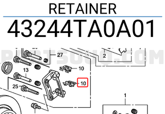 Honda 43244TA0A01 RETAINER