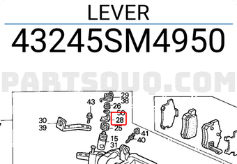 Honda 43245SM4950 LEVER