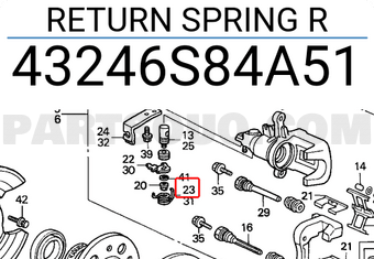 Honda 43246S84A51 RETURN SPRING R