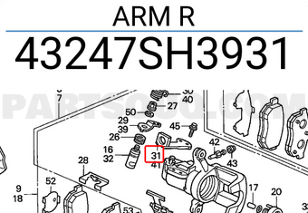 Honda 43247SH3931 ARM R