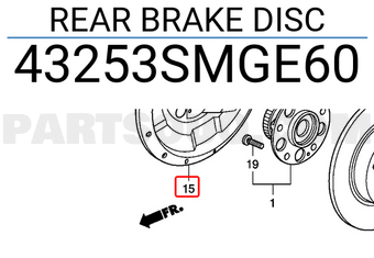 Honda 43253SMGE60 REAR BRAKE DISC