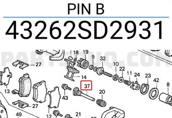 Honda 43262SD2931 PIN B