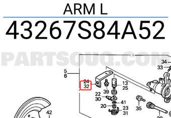 Honda 43267S84A52 ARM L