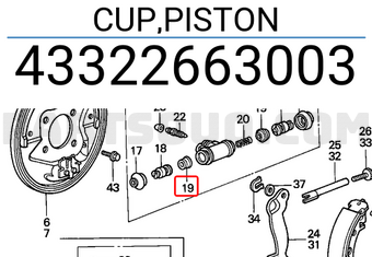 Honda 43322663003 CUP,PISTON