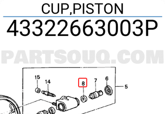 Honda 43322663003P CUP,PISTON