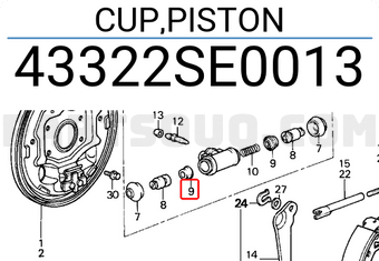 Honda 43322SE0013 CUP,PISTON